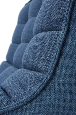 Modulaire bank N701 blue set 2x2 seat 90° ronde hoek