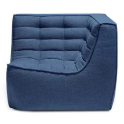 Modulaire bank N701 - blue - 90° vierkant hoekelement