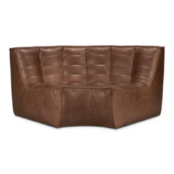 Modulaire bank N701 - chestnut - 90° rond hoekelement