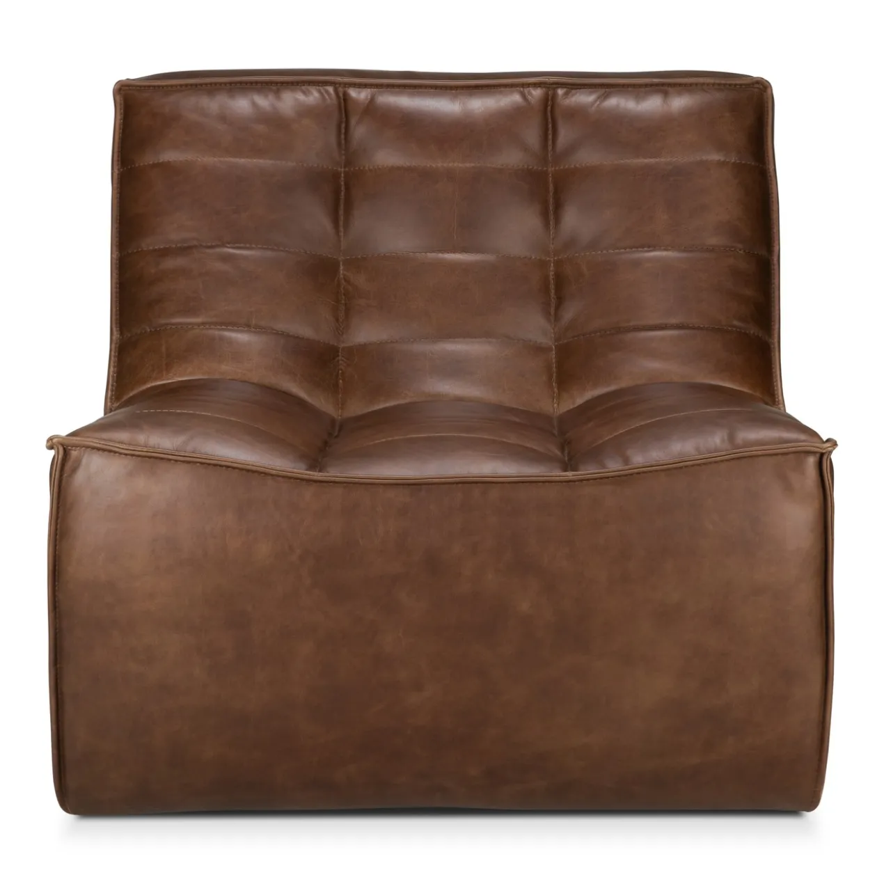 Modulaire bank N701 chestnut set 1+2 seat 90° recht hoek