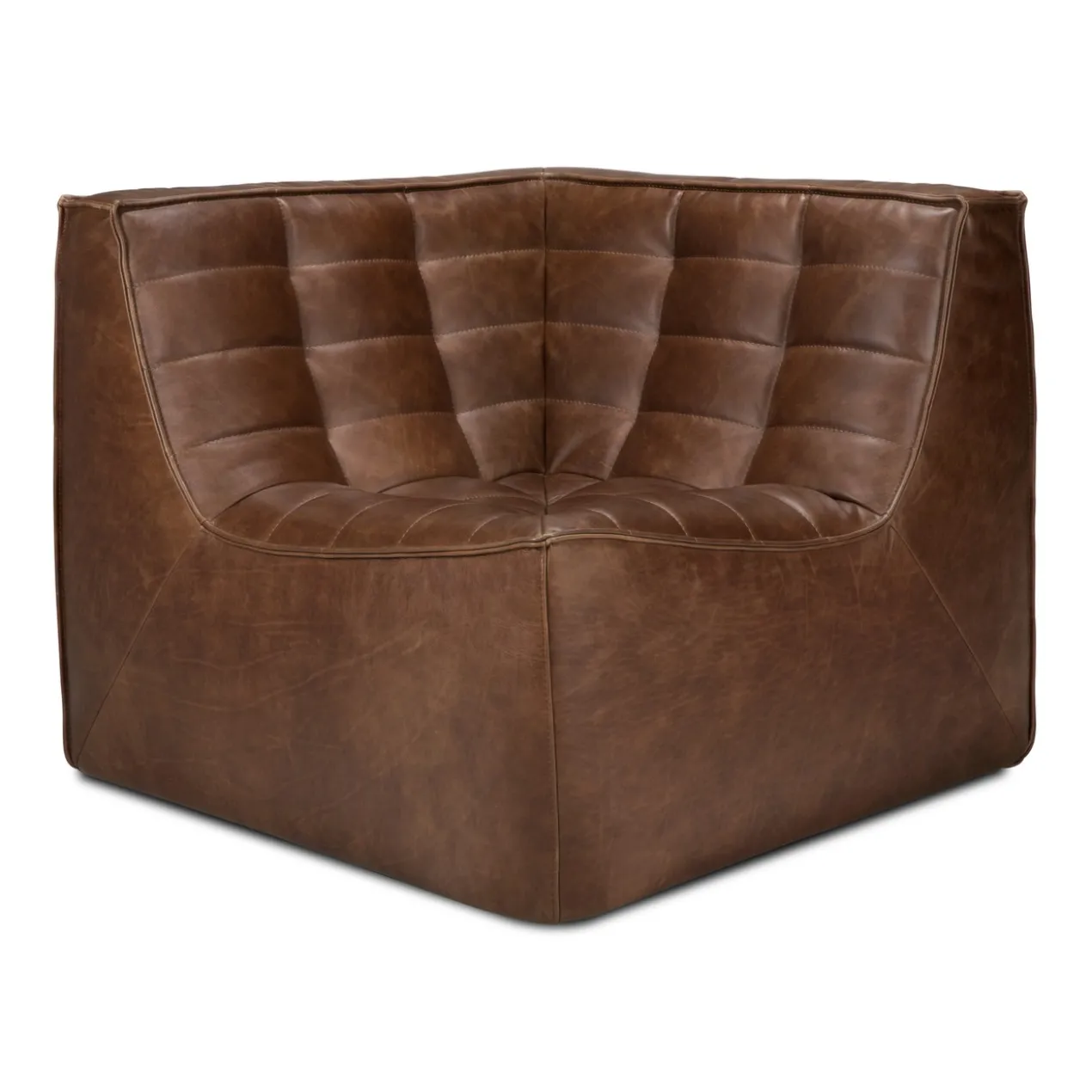Modulaire bank N701 - chestnut - 90 vierkant hoek
