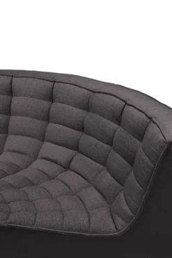 Modulaire bank N701 - dark grey 90° round corner