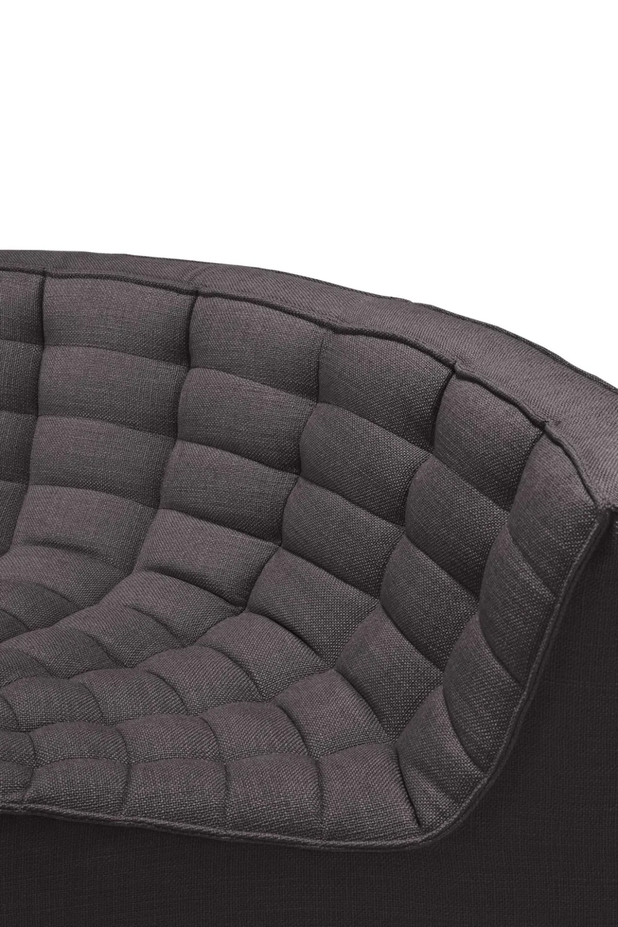 Modulaire bank N701 - dark grey 90° round corner