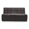 Modulaire bank N701 dark grey set 2 seat 90° ronde hoek