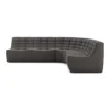 Modulaire bank N701 dark grey set 1 + 2 seat 90° ronde hoek
