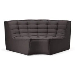 Modulaire bank N701 dark grey set 2x2 seat 90° ronde hoek