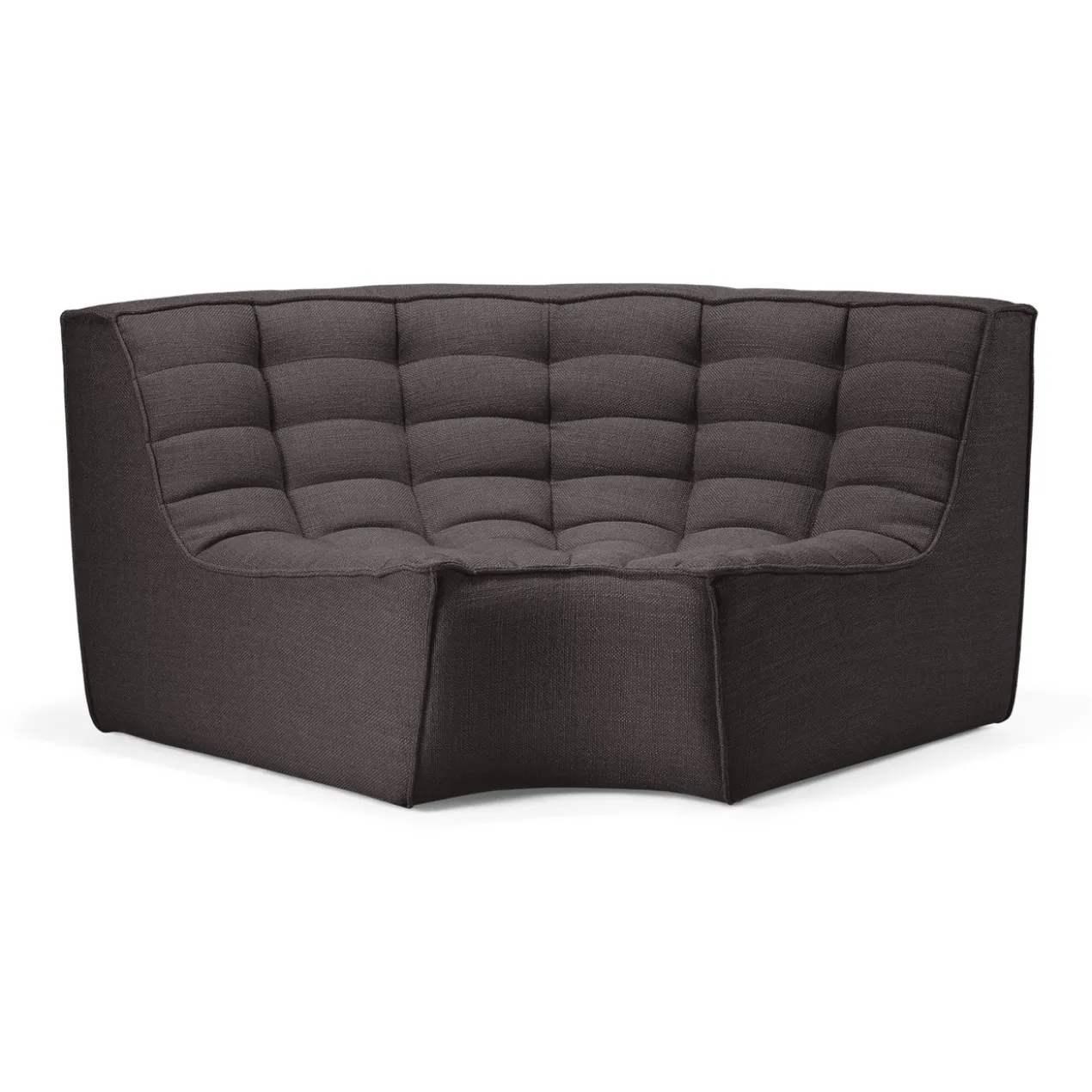 Modulaire bank N701 dark grey set 2x2 seat 90° ronde hoek