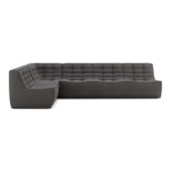 Modulaire bank N701 dark grey set 1 + 3 seat, 90° recht hoek