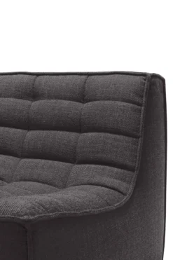 Modulaire bank N701 dark grey set 1 + 3 seat, 90° recht hoek