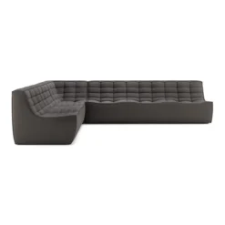 Modulaire bank N701 dark grey set 2 + 3 seat, 90° recht hoek