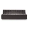 Modulaire bank N701 dark grey set 2 + 3 seat, 90° ronde hoek