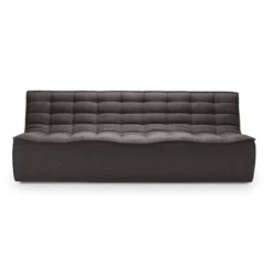 Modulaire bank N701 dark grey set 2 + 3 seat, 90° ronde hoek
