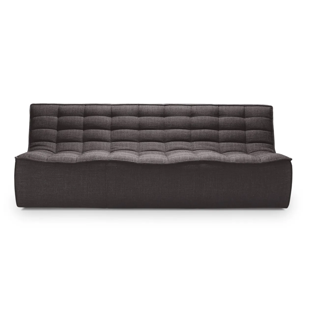 Modulaire bank N701 dark grey set 2 + 3 seat, 90° ronde hoek