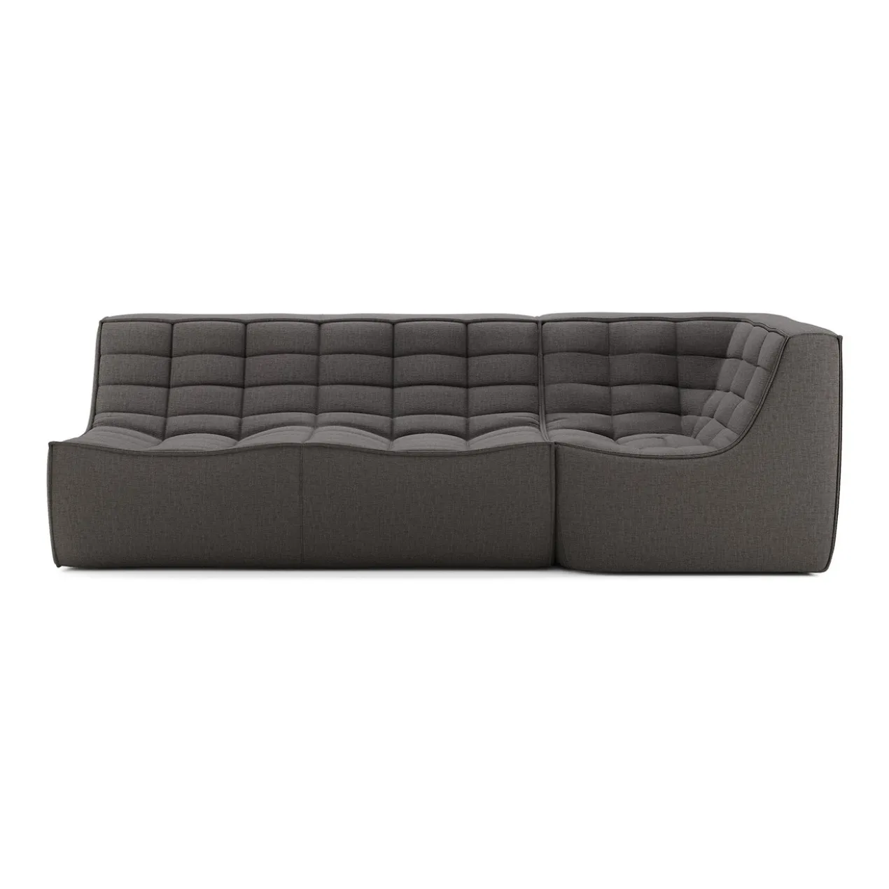 Modulaire bank N701 dark grey set 2 seat 90° rechte hoek