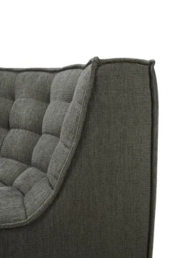 Modulaire bank N701 - eco stof moss green - 90° ronde hoek