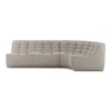 Modulaire bank N701 ecru set 2 seat 90° ronde hoek