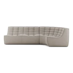 Modulaire bank N701 ecru set 2 seat 90° ronde hoek