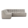 Modulaire bank N701 ecru set 1+2 seat 90° recht hoek