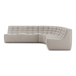 Modulaire bank N701 ecru set 1+2 seat 90° ronde hoek