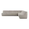 Modulaire bank N701 ecru set 2+3 seat, 90° rechte hoek