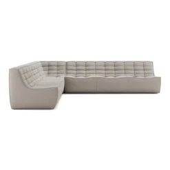 Modulaire bank N701 ecru set 2+3 seat, 90° rechte hoek