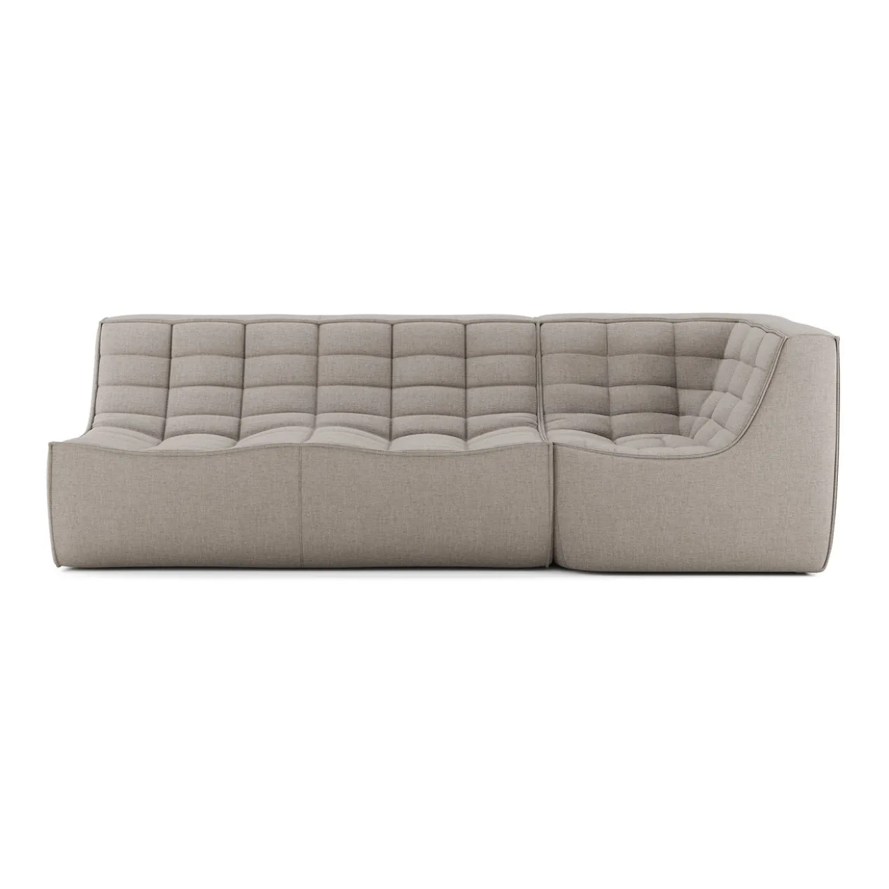 Modulaire bank N701 ecru set 2 seat 90° rechte hoek