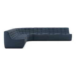 Modulaire bank N701 graphite 2+3 seat, 90° ronde hoek