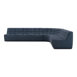 Modulaire bank N701 graphite 2+3 seat, 90° ronde hoek