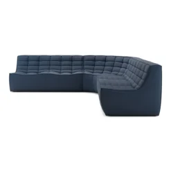 Modulaire bank N701 graphite set 2x2 seat 90° ronde hoek