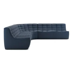 Modulaire bank N701 graphite set 2x2 seat 90° ronde hoek