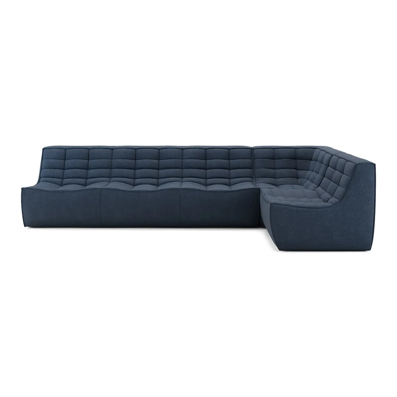 Modulaire bank N701 graphite set 1+3 seat, 90° recht hoek