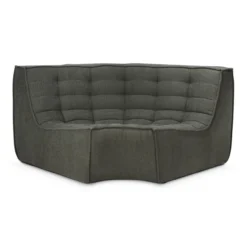 Modulaire bank N701 moss green set 2 seat 90° ronde hoek