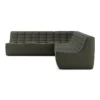 Modulaire bank N701 moss green set 2x2 seat 90° recht hoek