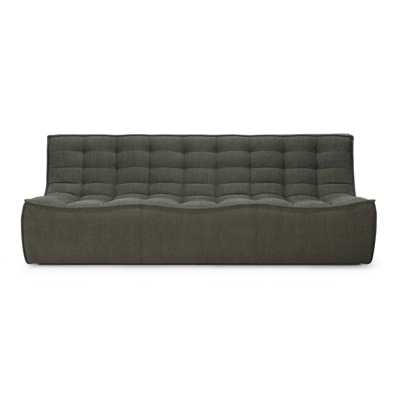 Modulaire bank N701 moss green set 2+3 seat, 90° rechte hoek