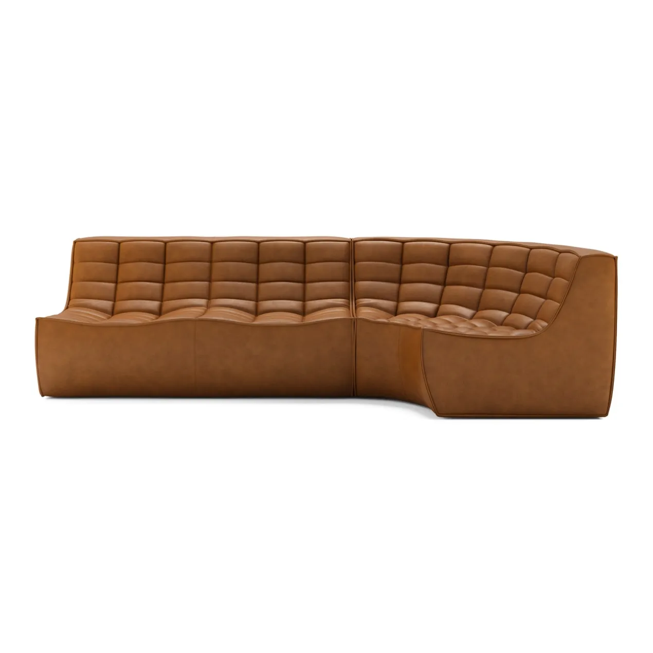 Modulaire bank N701 old saddle set 2 seat 90° ronde hoek