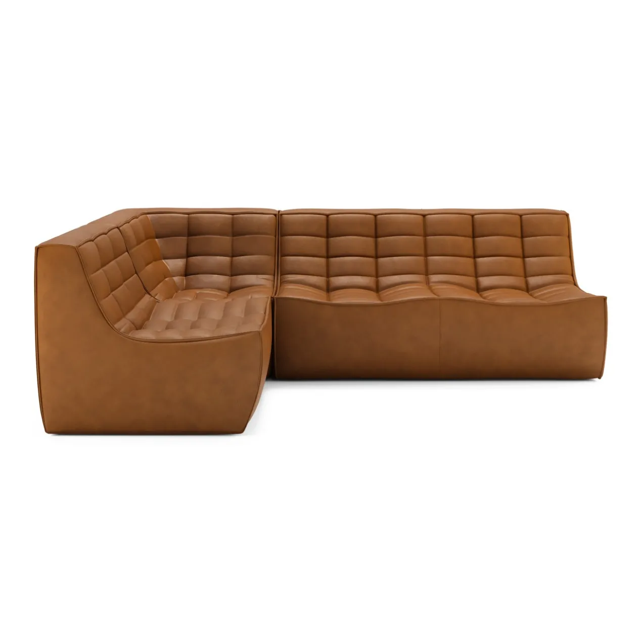 Modulaire bank N701 old saddle set 1+2 seat 90° recht hoek