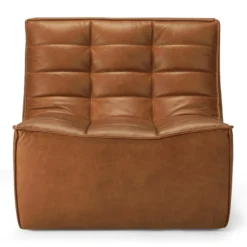 Modulaire bank N701 old saddle set 1+3 seat, 90° rechte hoek