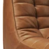 Modulaire bank N701 old saddle 2+3 seat, 90° ronde hoek