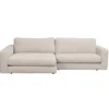 Modulaire gestoffeerde hoekbank Duncan - 258 cm Lichtgrijs/beige