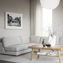 Modulair hoekelement Duncan Lichtgrijs/beige