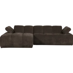 Mojo chaise longue bank links ribstof bruin
