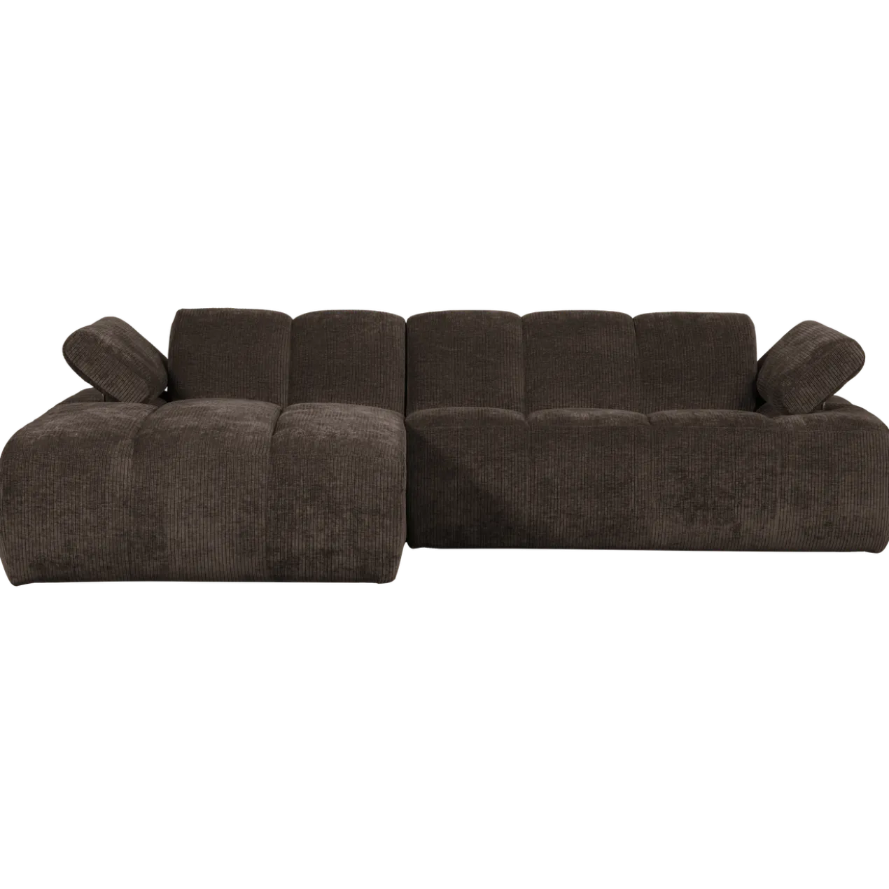 Mojo chaise longue bank links ribstof bruin