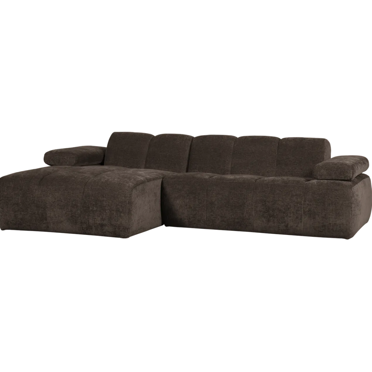 Mojo chaise longue bank links ribstof bruin