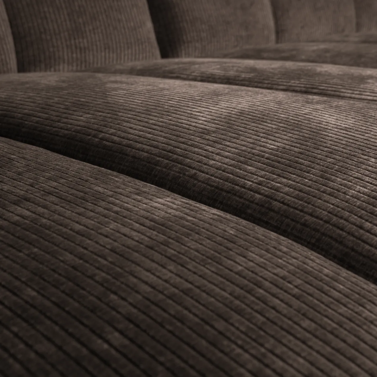 Mojo chaise longue bank links ribstof bruin