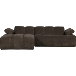 Mojo chaise longue bank links ribstof bruin