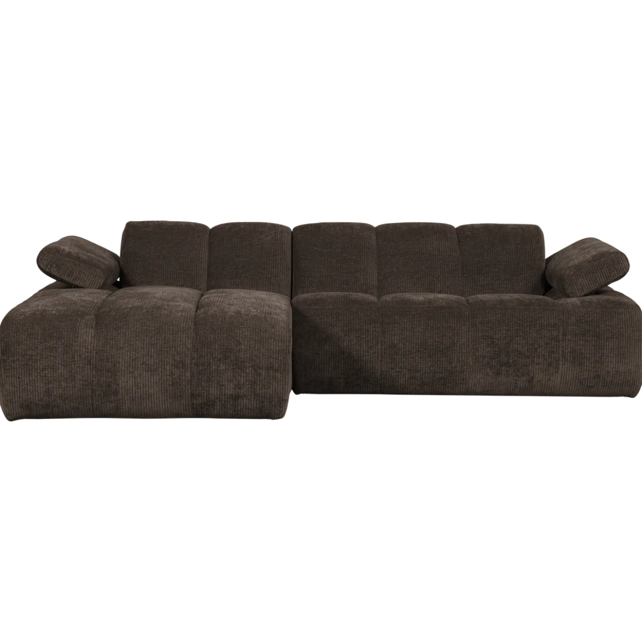 Mojo chaise longue bank links ribstof bruin