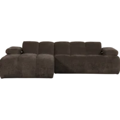 Mojo chaise longue bank links ribstof bruin