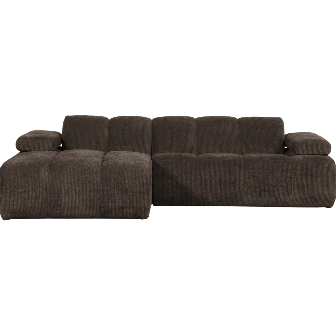 Mojo chaise longue bank links ribstof bruin