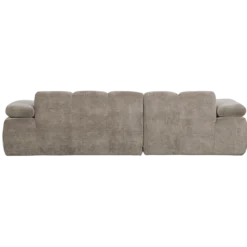 Mojo chaise longue bank links ribstof donkerzand