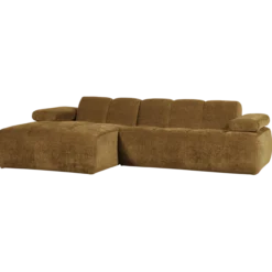 Mojo chaise longue bank links ribstof honinggeel